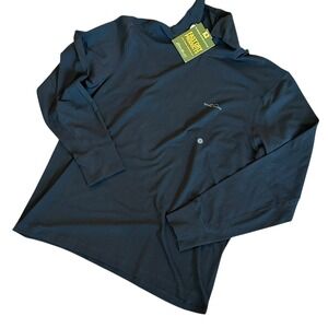 Eddie Bauer Turtleneck NWT Men's Large Black Fast Dry Sport Performance